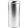 Dose aus Metall mit Deckel, rund, Ø 8,5cm, 17,5cm hoch, 990ml, silber-matt