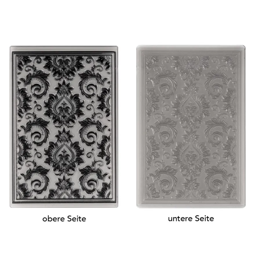3-D Prägeschablone Deluxe, Hintergrund, Ornamentik 2, 15,5cm x 10cm