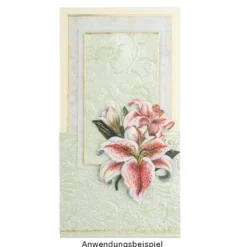 3-D Prägeschablone Deluxe, Hintergrund, Floral 2, 15,5cm x 10cm