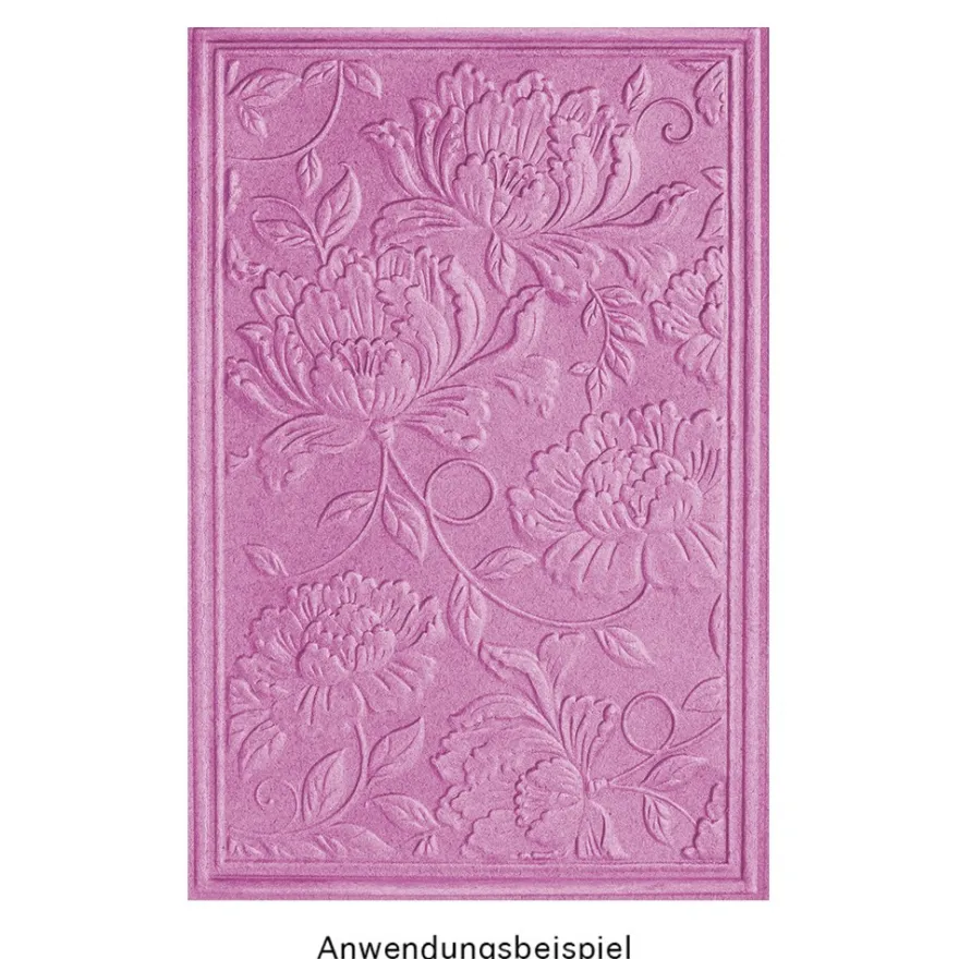 3-D Prägeschablone Deluxe, Hintergrund, Floral 1, 15,5cm x 10cm