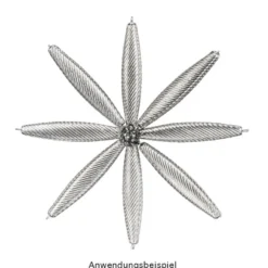 Drahtsterne, 8-strahlig, Ø 13cm, silber, 5 Stück