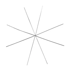 Drahtsterne, 8-strahlig, Ø 13cm, silber, 5 Stück