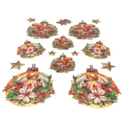 3-D Relief-Sticker, Baumschmuck 2, verschiedene Größen, selbstklebend