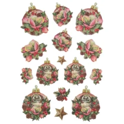 3-D Relief-Sticker, Baumschmuck 1, verschiedene Größen, selbstklebend