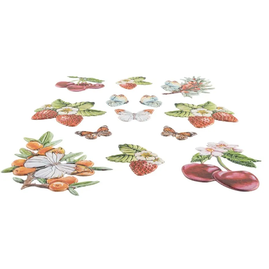 3-D Relief-Sticker, Beerenvielfalt 3, verschiedene Größen, selbstklebend