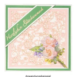 3-D Relief-Sticker, Blaue Blüten 5, verschiedene Größen, selbstklebend