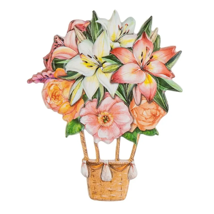 3-D Relief-Sticker, Blumen-Ballons, verschiedene Größen, selbstklebend