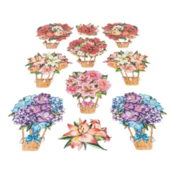 3-D Relief-Sticker, Blumen-Ballons, verschiedene Größen, selbstklebend