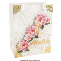3-D Relief-Sticker, Blumen 1, 21cm x 30cm, verschiedene Größen, selbstklebend