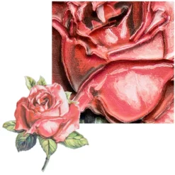 3-D Relief-Sticker, Blumen 3, 21cm x 30cm, verschiedene Größen, selbstklebend