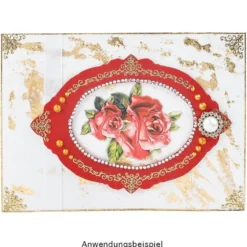3-D Relief-Sticker, Blumen 3, 21cm x 30cm, verschiedene Größen, selbstklebend