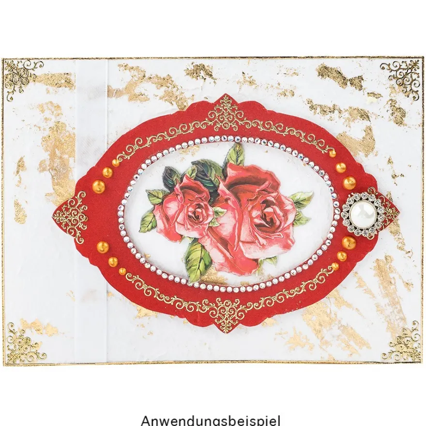 3-D Relief-Sticker, Blumen 3, 21cm x 30cm, verschiedene Größen, selbstklebend