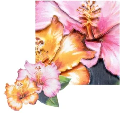 3-D Relief-Sticker, Blumen & Schmetterlinge 2, 21cm x 30cm, verschiedene Größen, selbstklebend