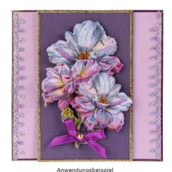 3-D Relief-Sticker, Blumen & Schmetterlinge 4, 21cm x 30cm, verschiedene Größen, selbstklebend