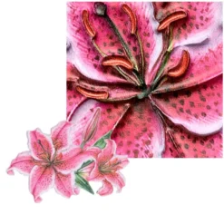 3-D Relief-Sticker, Blumen & Schmetterlinge 5, 21cm x 30cm, in versch. Größen, selbstklebend