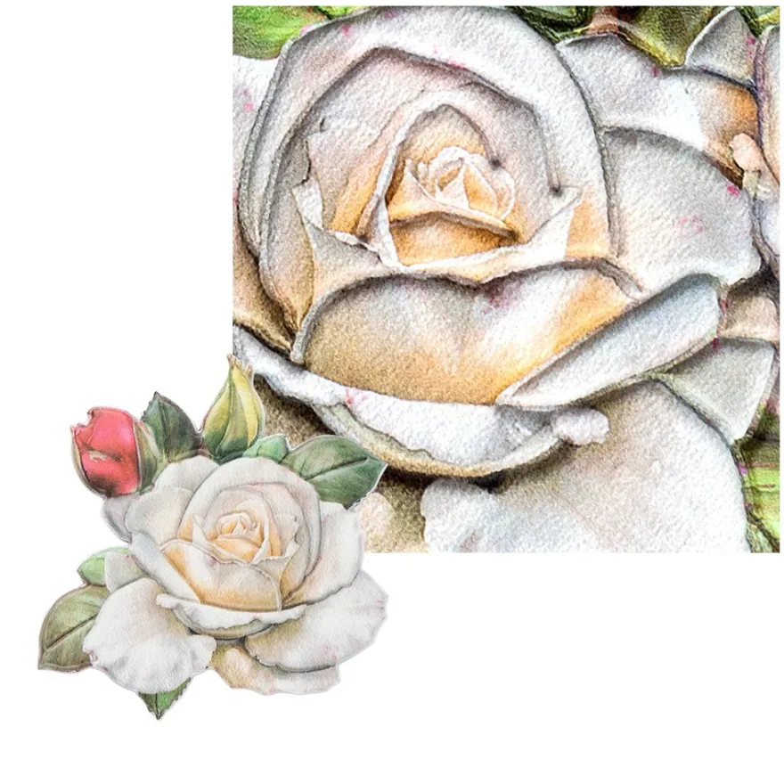 3-D Relief-Sticker, Blumen & Schmetterlinge 1, 21cm x 30cm, verschiedene Größen, selbstklebend