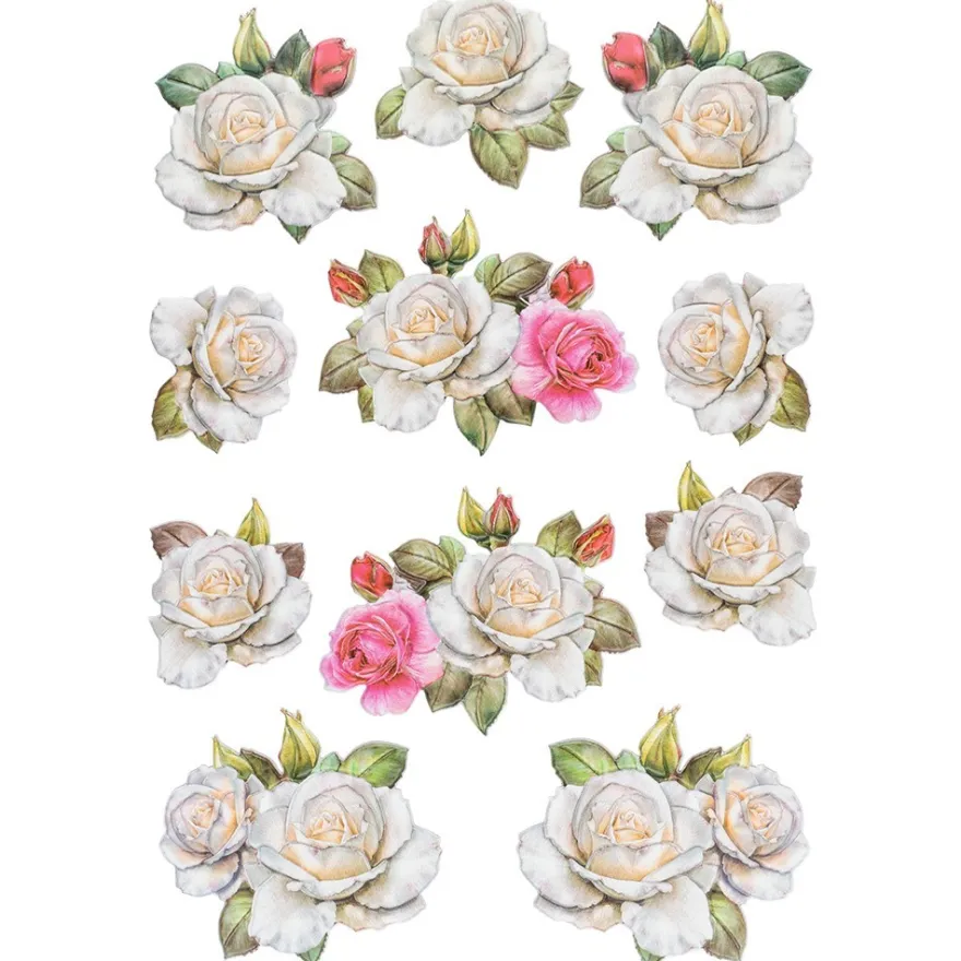 3-D Relief-Sticker, Blumen & Schmetterlinge 1, 21cm x 30cm, verschiedene Größen, selbstklebend