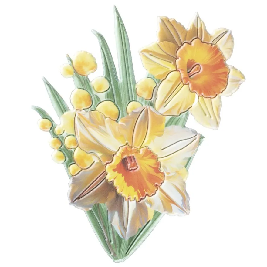 3-D Relief-Sticker, Blumensträuße 5, verschiedene Größen, selbstklebend