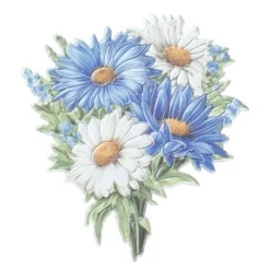 3-D Relief-Sticker, Blumensträuße 2, verschiedene Größen, selbstklebend