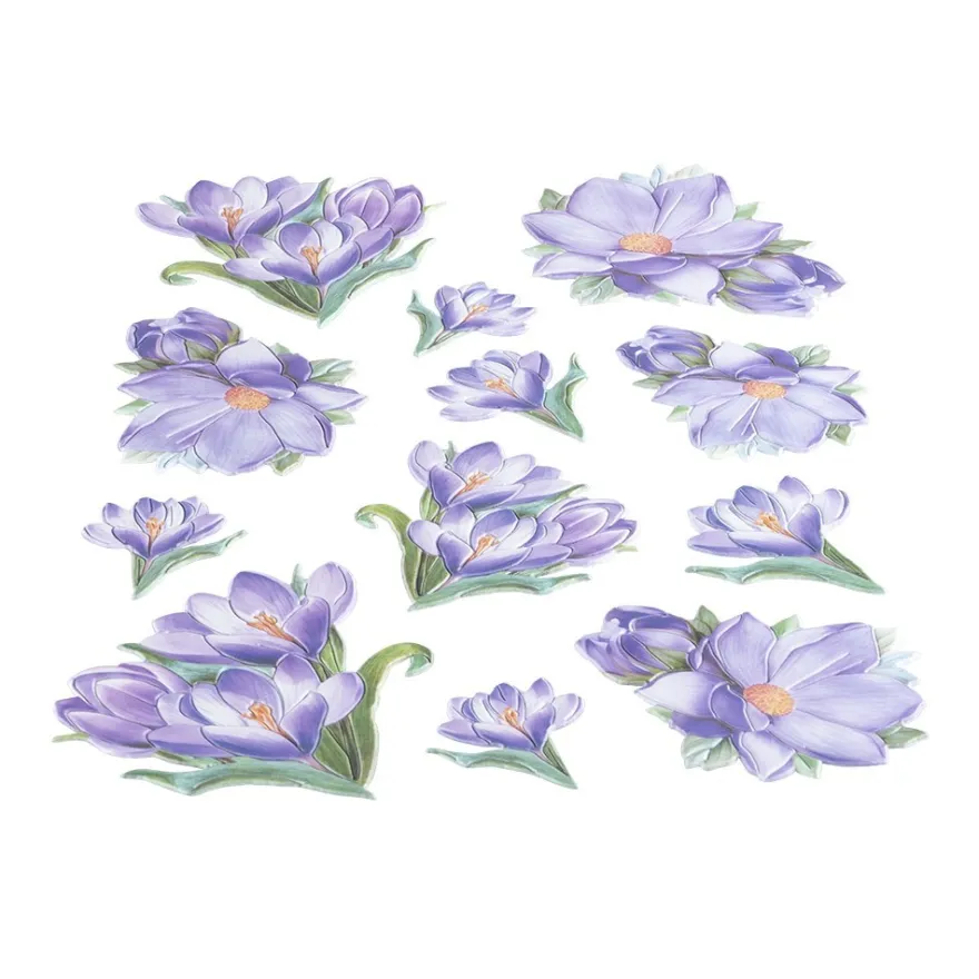 3-D Relief-Sticker, Blumensträuße 3, verschiedene Größen, selbstklebend