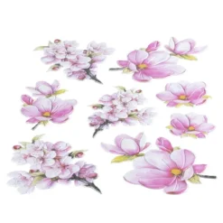 3-D Relief-Sticker, Blumensträuße 4, verschiedene Größen, selbstklebend