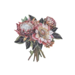 3-D Relief-Sticker, Blumensträuße 4, verschiedene Größen, selbstklebend