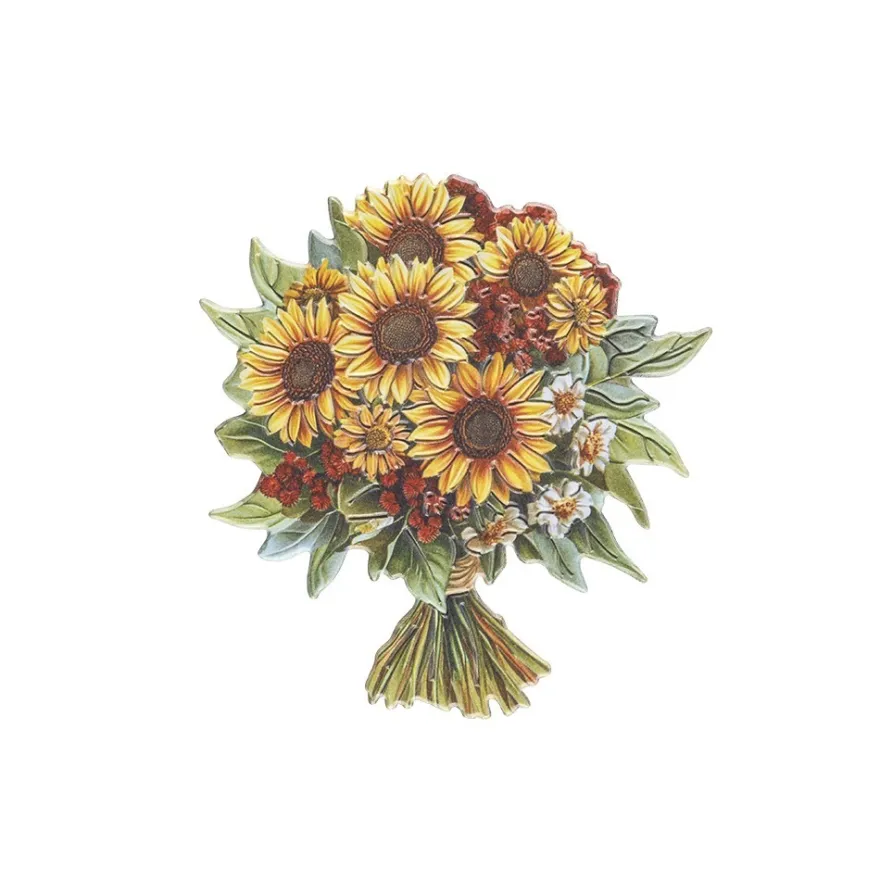 3-D Relief-Sticker, Blumensträuße 3, verschiedene Größen, selbstklebend
