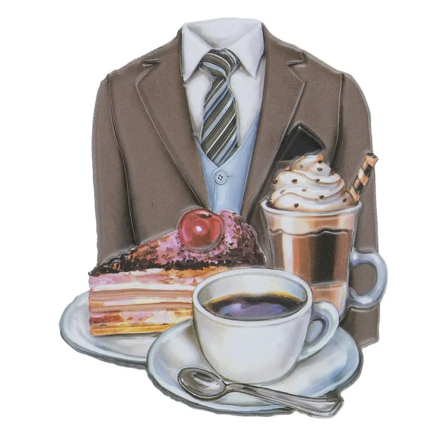 3-D Relief-Sticker, Elegante Herren-Klassiker 1, versch. Größen, selbstklebend