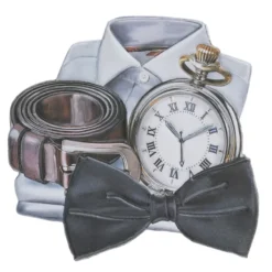 3-D Relief-Sticker, Elegante Herren-Klassiker 5, versch. Größen, selbstklebend