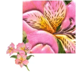 3-D Relief-Sticker, Elegante Lilien 4, 21cm x 30cm, verschiedene Größen, selbstklebend