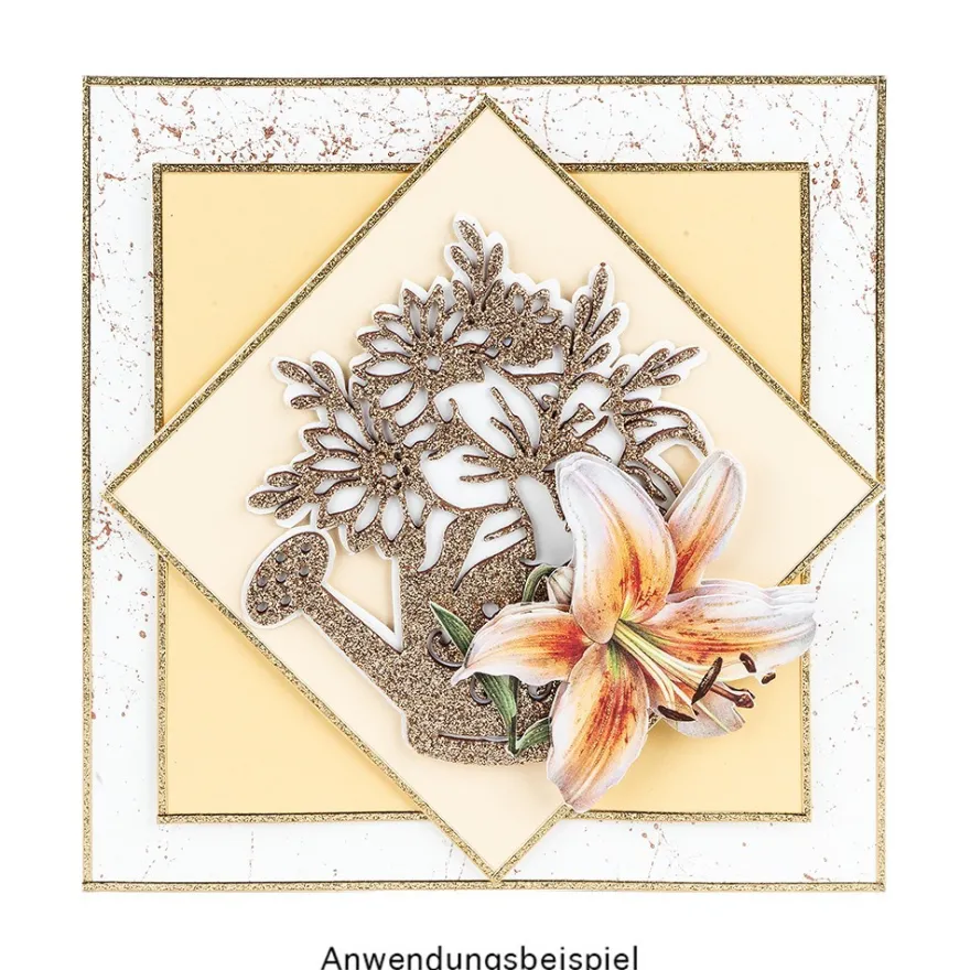 3-D Relief-Sticker, Elegante Lilien 2, 21cm x 30cm, verschiedene Größen, selbstklebend