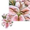 3-D Relief-Sticker, Elegante Lilien 3, 21cm x 30cm, verschiedene Größen, selbstklebend