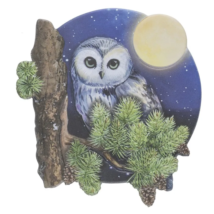 3-D Relief-Sticker, Eulen 4, versch. Größen, selbstklebend