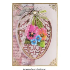 3-D Relief-Sticker, Fröhliche Osterhasen 3, verschiedene Größen, selbstklebend