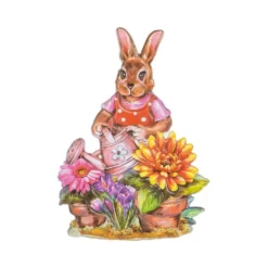 3-D Relief-Sticker, Fröhliche Osterhasen 1, verschiedene Größen, selbstklebend