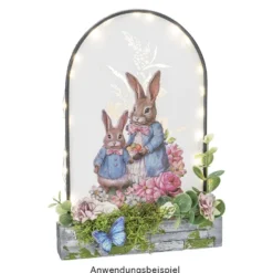 3-D Relief-Sticker, Hasenfamilie 6, verschiedene Größen, selbstklebend