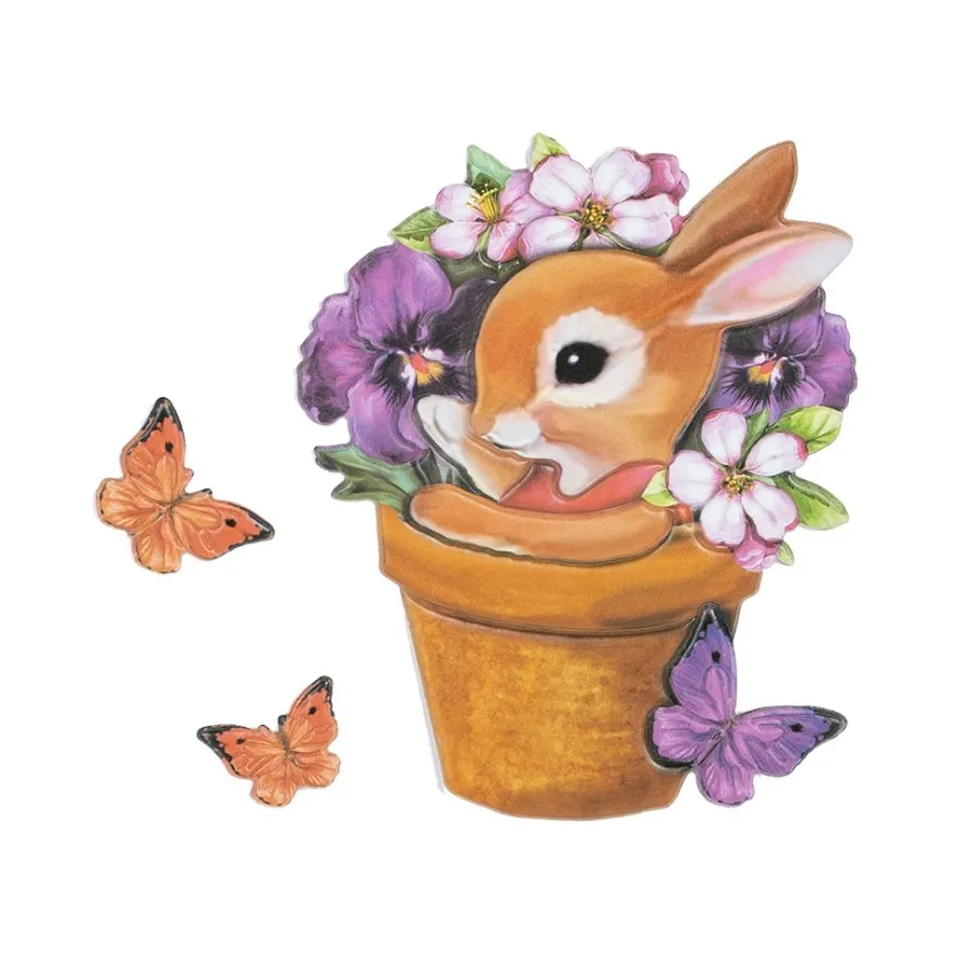 3-D Relief-Sticker, Hasenfamilie 3, verschiedene Größen, selbstklebend