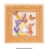 3-D Relief-Sticker, Hasenfamilie 1, verschiedene Größen, selbstklebend
