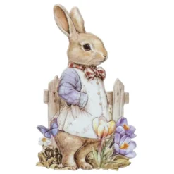 3-D Relief-Sticker, Hasen mit Frühlingsblumen 1, versch. Größen, selbstklebend