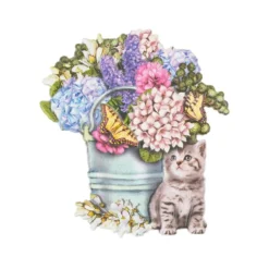 3-D Relief-Sticker, Im Garten, verschiedene Größen, selbstklebend