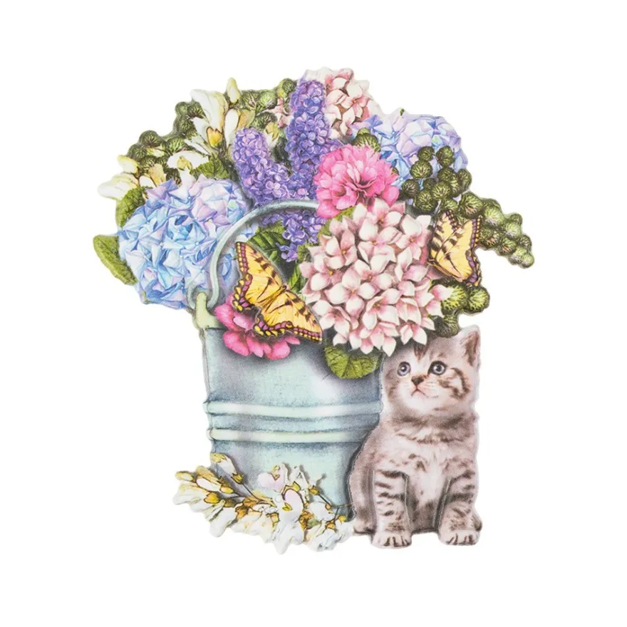 3-D Relief-Sticker, Im Garten, verschiedene Größen, selbstklebend