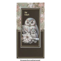 3-D Relief-Sticker, Kuschel-Eulen 3, verschiedene Größen, selbstklebend