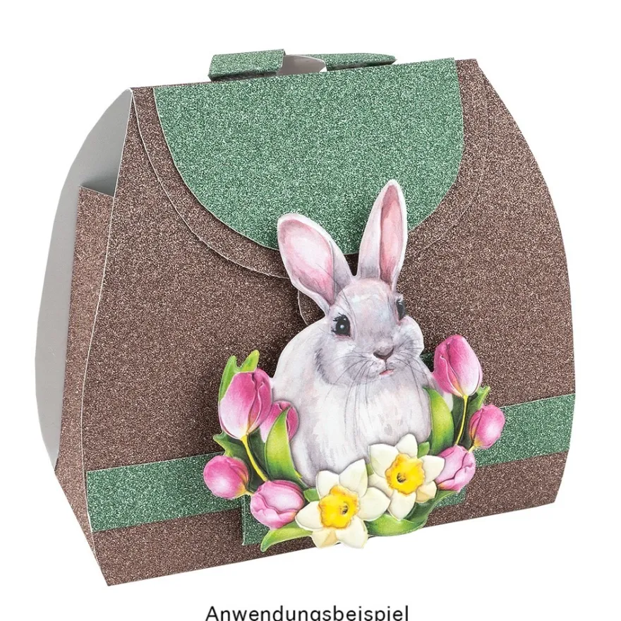 3-D Relief-Sticker, Niedliche Hasen 3, 21cm x 30cm, verschiedene Größen, selbstklebend