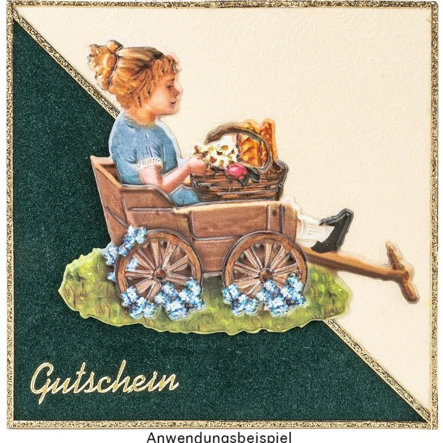 3-D Relief-Sticker, Nostalgie-Kindermotive 3, verschiedene Größen, selbstklebend