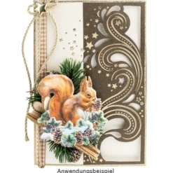 3-D Relief-Sticker, Nostalgie-Weihnachten 5, versch. Größen, selbstklebend