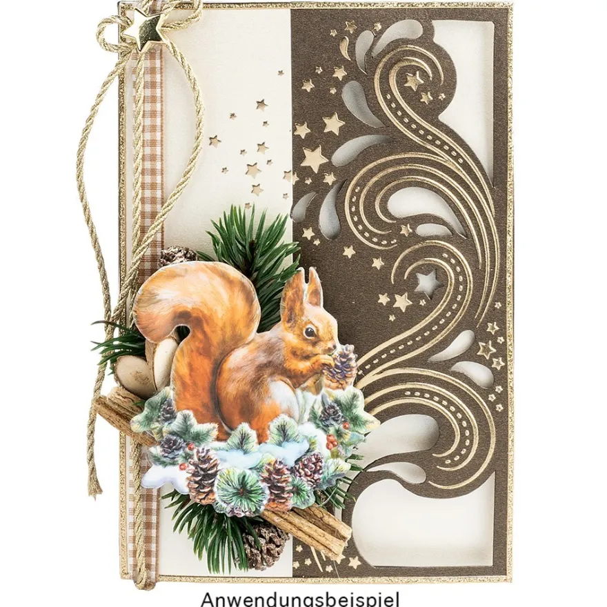 3-D Relief-Sticker, Nostalgie-Weihnachten 5, versch. Größen, selbstklebend