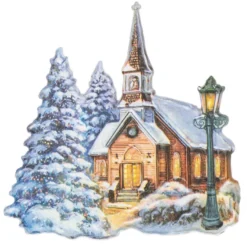 3-D Relief-Sticker, Nostalgie-Weihnachten 2, versch. Größen, selbstklebend