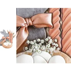 3-D Relief-Sticker, Osterdeko 2, verschiedene Größen, selbstklebend