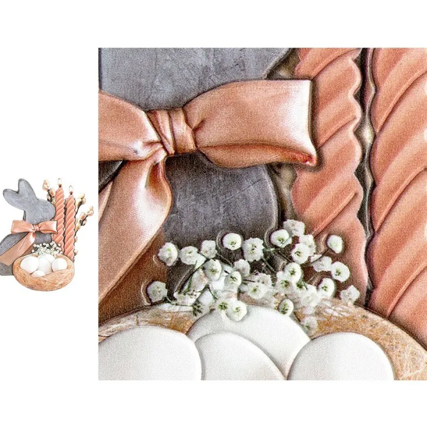 3-D Relief-Sticker, Osterdeko 2, verschiedene Größen, selbstklebend