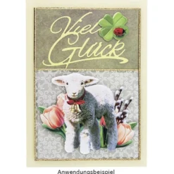 3-D Relief-Sticker, Osterlämmchen, verschiedene Größen, selbstklebend